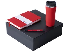Набор подарочный Color It: блокнот, металлическая ручка, термокружка, красный фото