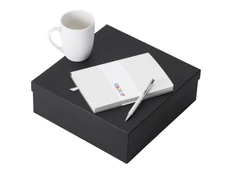 Набор подарочный Color It: блокнот, ручка и кружка, белый / серебристый фото