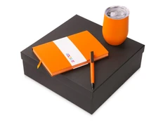 Набор подарочный Color It: блокнот С1, ручка и термокружка, оранжевый фото