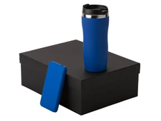 Набор подарочный Color It: бутылка для воды на 350 мл, внешний аккумулятор 5000 mAh, синий фото
