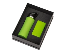 Набор подарочный Color It: бутылка для воды, внешний аккумулятор 5000 mAh, салатовый фото