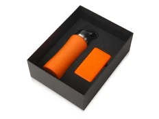 Набор подарочный Color It: бутылка для воды, внешний аккумулятор на 10000 mAh, оранжевый фото