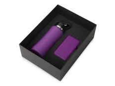 Набор подарочный Color It: бутылка для воды, внешний аккумулятор на 5000 mAh, фиолетовый фото