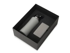 Набор подарочный Color It: бутылка для воды, внешний аккумулятор на 5000 mAh, серый фото