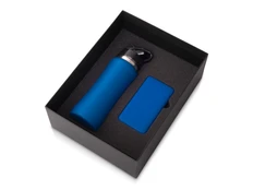 Набор подарочный Color It: бутылка для воды, внешний аккумулятор на 5000 mAh, синий фото