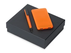 Набор подарочный Color It: ручка и внешний аккумулятор на 5000 mAh, оранжевый фото
