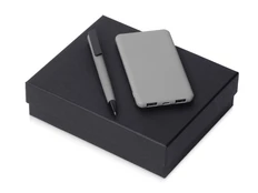 Набор подарочный Color It: ручка и внешний аккумулятор на 5000 mAh, серый фото