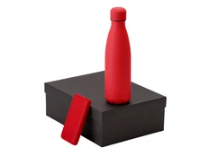 Набор подарочный Color It: термобутылка, повербанк 10000 mAh, красный фото