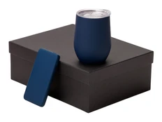 Набор подарочный Color It: термокружка, внешний аккумулятор 10000 mAh, темно-синий фото