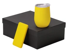 Набор подарочный Color It: термокружка, внешний аккумулятор 10000 mAh, желтый фото
