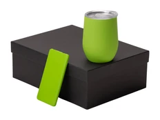 Набор подарочный Color It: термокружка, внешний аккумулятор 5000 mAh, салатовый фото