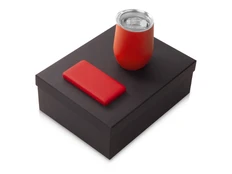 Набор подарочный Color It: термокружка, внешний аккумулятор на 10000 mAh, красный фото