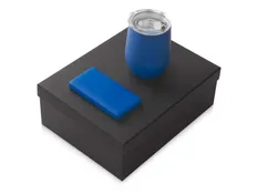 Набор подарочный Color It: термокружка, внешний аккумулятор на 10000 mAh, синий фото