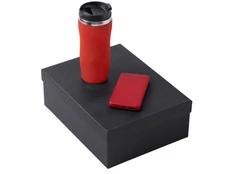 Набор подарочный Color It: термокружка, внешний аккумулятор на 10000 mAh, ярко-красный фото