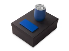 Набор подарочный Color It: термокружка, внешний аккумулятор на 5000 mAh, синий фото