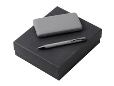 Набор подарочный Color It: внешний аккумулятор на 10000 mAh, ручка металлическая, серый фото