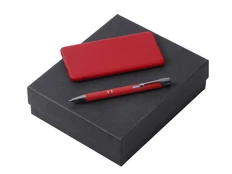 Набор подарочный Color It: внешний аккумулятор на 5000 mAh, ручка металлическая, красный фото