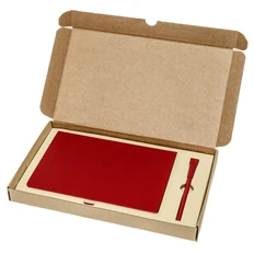 Набор подарочный DearGret: ежедневник недатированный A5 и картонная ручка, красный фото