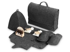 Набор подарочный для бани и сауны Healing, серый фото