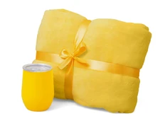 Набор подарочный Dreamy Hygge 2.0: плед, термокружка, желтый фото