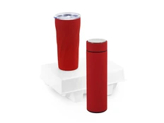 Набор подарочный Family: с термосом и термокружкой, красный фото