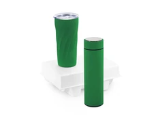 Набор подарочный Family: с термосом и термокружкой, зеленый фото