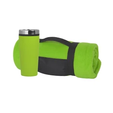 Набор подарочный Фортуна: плед «Байкал» и термостакан «Европа», зеленый фото