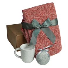 Набор подарочный Holiday: плед, кружка, елочное украшение, красный фото