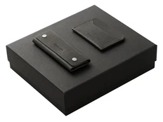 Набор подарочный кожаный Long River: картхолдер, ключница, черный фото