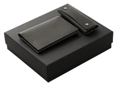 Набор подарочный кожаный Long River: обложка для паспорта, ключница, черный фото