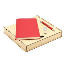 Набор подарочный «Лэнни»: блокнот Molto А5, ручка металлическая Molly, флешка Moon 16 Гб, красный фото