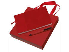 Набор подарочный Lettertone: блокнот А5, шариковая ручка Nabokov, красный фото