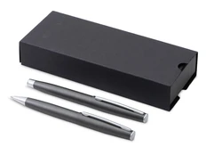 Набор подарочный Lettertone Roosevelt: ручка шариковая и ручка-роллер, серый фото