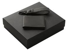 Набор подарочный Long River: кошелек, ремешок с карабином для ключей, черный фото