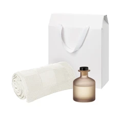 Набор подарочный Mizu, Cella: диффузор ароматический и плед, бежевый фото