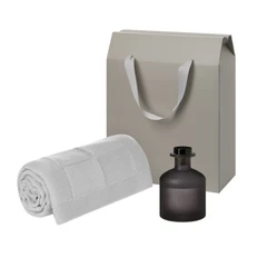 Набор подарочный Mizu, Cella Soft: диффузор ароматический и плед, серый / черный фото