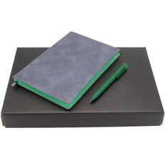 Набор подарочный «Моменты»: ежедневник недатированный, ручка металлическая soft touch, зеленый фото