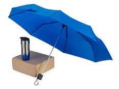 Набор подарочный On The Go: термокружка, зонт, синий фото