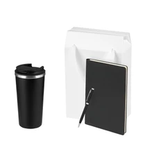 Набор подарочный Palermo: термокружка, ежедневник, ручка, черный фото