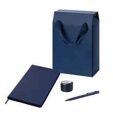 Набор подарочный Passion: колонка, ежедневник недатированный, ручка шариковая, синий фото