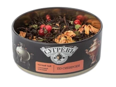 Набор подарочный «По-сибирски» с черным чаем и малиновым монпансье фото