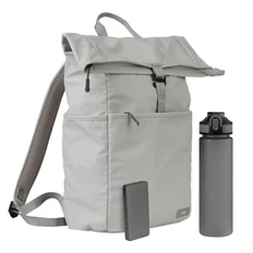 Набор подарочный Portobello Boston: бутылка, внешний аккумулятор, рюкзак, светло-серый фото