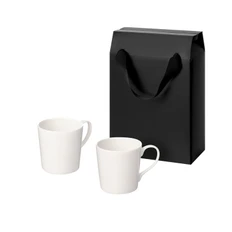 Набор подарочный Portobello: две фарфоровые кружки Siena в коробке-пакете, белый / черный фото