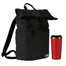 Набор подарочный Portobello Palermo Boston: рюкзак, термокружка, черный / красный фото