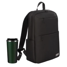 Набор подарочный Portobello Palermo Forst: рюкзак, термокружка, черный / зеленый фото
