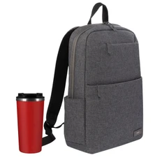 Набор подарочный Portobello Palermo Forst: рюкзак, термокружка, серый / красный фото