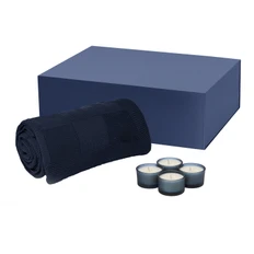 Набор подарочный Portobello Sento Cella: плед, свечи, синий фото