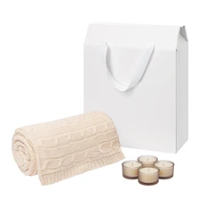 Набор подарочный Portobello Sento Fado: плед, свечи, бежевый фото