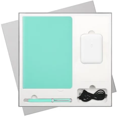 Набор подарочный Portobello Spark: ежедневник, ручка, аккумулятор, бирюзовый фото