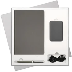 Набор подарочный Portobello Star: ежедневник недатированный, ручка шариковая, внешний аккумулятор 5000 mAh, серый фото